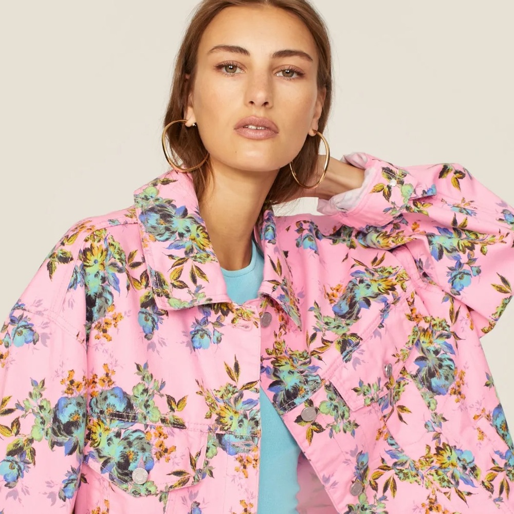 Afrm Jayden Pink Floral Jacket Jayden Jacket Afrm